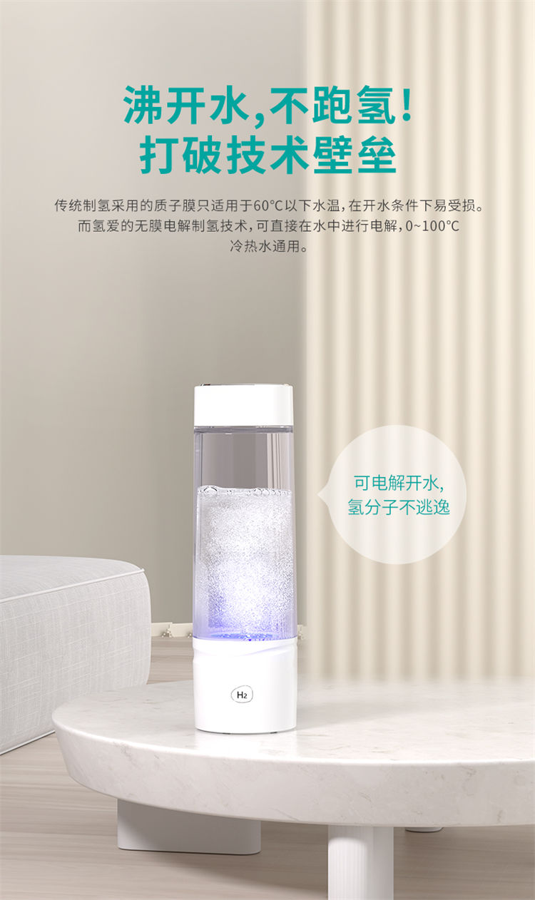 氢爱富氢水杯QA-QAB-B1（白）/A1（黑）产品介绍